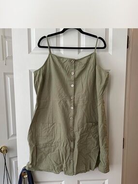 NWOT ASOS curve button through linen midi sundress size 18